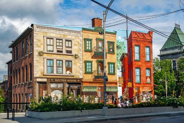 Trompe-l'œil à Sherbrooke, au cœur du Québec, au Canada. Renault Philippe/hemis.fr