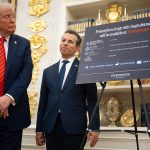 President Donald Trump announcing AstraZeneca&rsquo;s commitment to charge less for prescription drugs