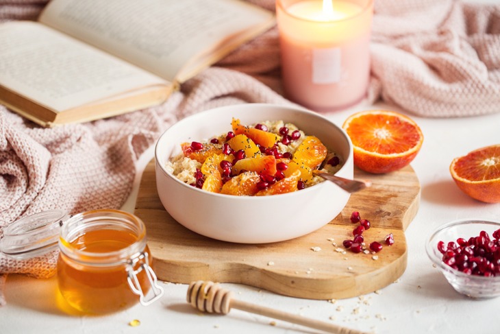 Porridge vitaminé à l'orange sanguine et à la grenade - recette de chefNini