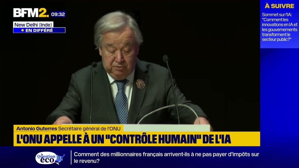 L'ONU crée une commission pour encadrer le "contrôle humain" de l'intelligence artificielle.