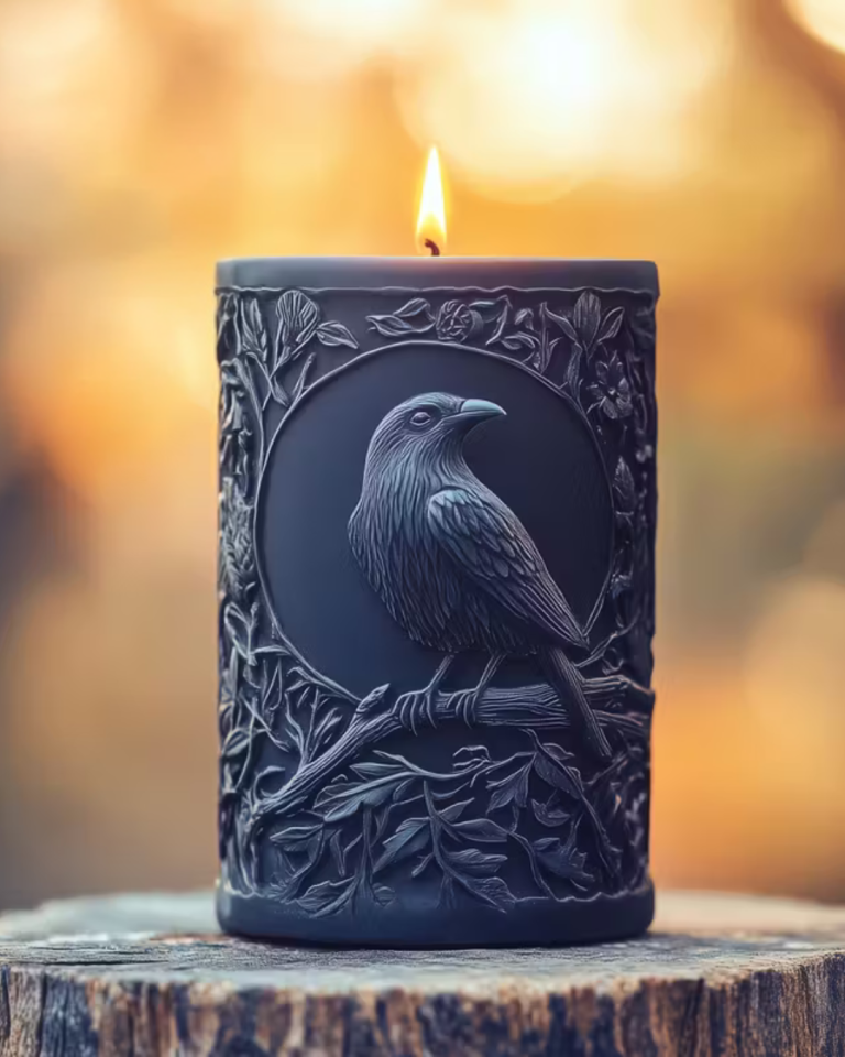 Bougie corbeau sacré