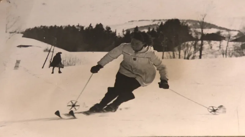 Micheline Deplanck a été championne de France de slalom à deux reprises.