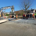 Longny-au-Perche : les travaux de la place du Pont Rouge achèvent fin avril