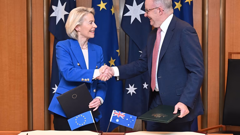 Bruxelles conclut un accord commercial avec l'Australie après 10 ans de négociations
