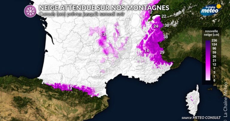 Où des chutes de neige sont-elles prévues ce week-end ? - La Chaîne Météo