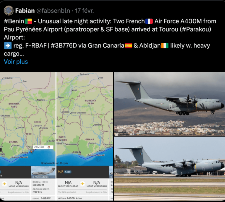 Bénin : vigilance face aux images trompeuses concernant les avions français