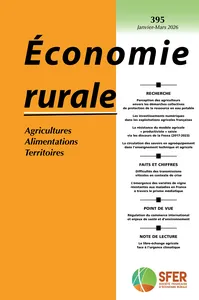 Économie rurale 2026/1 : Analyse des tendances et enjeux dans le numéro 395