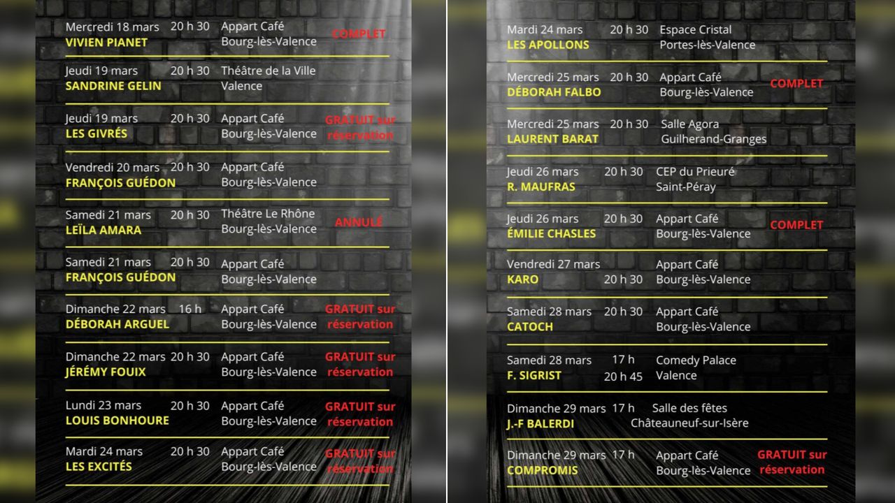 Programme du Festival