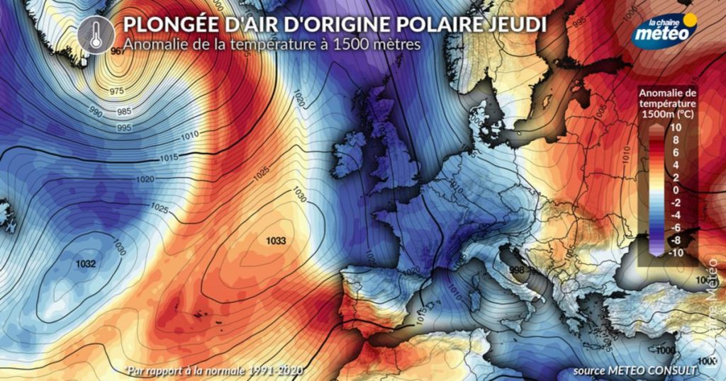 Températures : chute de plus de 10°C cette semaine, ressenti hivernal dès mercredi