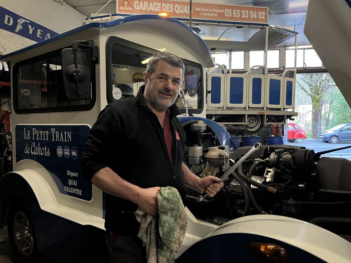 Le petit train est entretenu par Jean-Marc Fourcaud depuis 26 ans