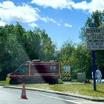 Accident au rond-point de Gamm vert à Lavérune près de Montpellier : voiture sur le toit, secours présents