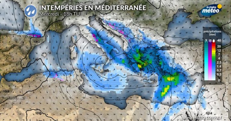 Tempête Erminio : intempéries prévues au nord du Maghreb et au sud de l'Europe cette semaine