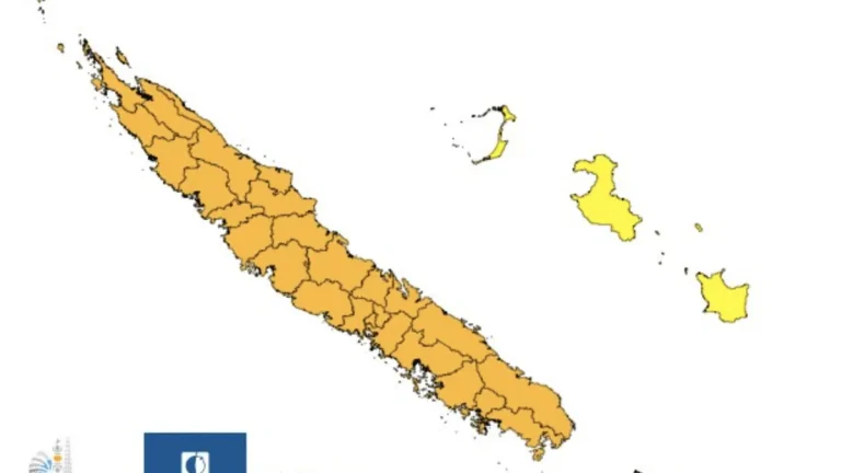 30 communes de Calédonie en vigilance orange pour fortes pluies et orages, conséquences observées