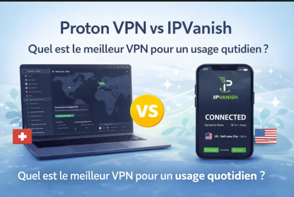 Proton VPN ou IPVanish : comparatif des performances pour un usage quotidien