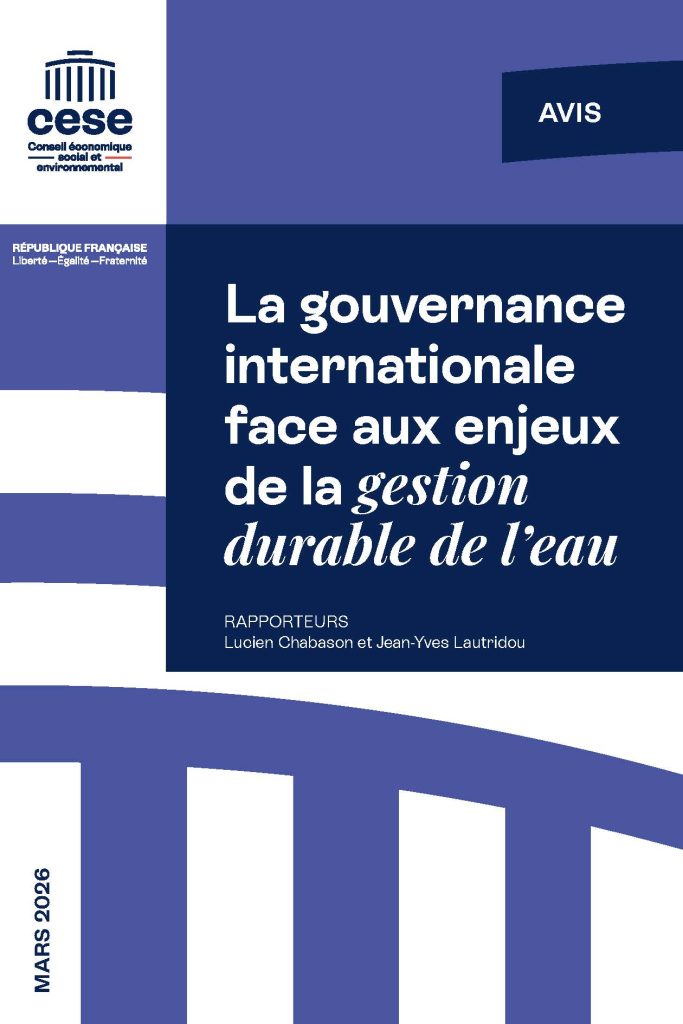 Gouvernance internationale et gestion durable de l'eau : enjeux au Conseil économique, social et environnemental