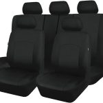 Flying Banner Housse de Siège Voiture Ensembles Universelle Auto (Tout Noir)