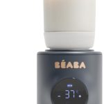 BÉABA – Milk Nomad – Chauffe-Biberon Nomade Ultra-Rapide sur Batterie – Chauffe en -3 min, Température Réglable (21-49°C), Mélangeur Antigrumeaux Breveté, USB-C, Compact & Compatible Biberons