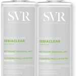 Sebiaclear eau micellaire | Démaquille, Nettoie & Purifie | Elimine les Impuretés | Contre l’Excès de Sébum | Élimine maquillage Waterproof | Adaptée aux peaux sensibles | Lot de 2x400mL