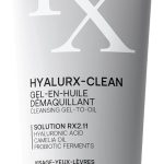 Rexaline HYALURX-CLEAN Gel-en-Huile Démaquillant – Acide Hyaluronique RX2 & Probiotiques – Élimine Maquillage Longue Tenue & Waterproof – Tous Types de Peaux – 125ml
