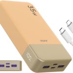 JUOVI J2651 Batteries externes 35W 20000mAh USB C in & Out Power Bank, Pack de Batterie avec QC4.0+PD3.0 35W Chargement à Haute Vitesse pour oreillette Bluetooth, téléphone Portable, Tablette(Orange)