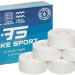 TS Take Sport® Strap sport 2,5 cm x 10 m – 6 rouleaux, sparadrap sportif fin en coton non élastique, bande adhésive pour doigts et petites articulations, strapping boxe crossfit volley football
