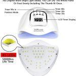 Lampe sèche-ongles 150W, Lampe à ongles UV LED pour ongles en gel, avec réglages de minuterie 10s/30s/60s/99s, capteur infrarouge, écran LCD
