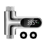 Thermomètre de bain pour – Affichage LED – Débit d&rsquo; – Thermomètre de douche auto-générateur – Pour le soin de