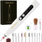 Ponceuse pour Ongles Professionnel 35000 tr/min, 15 en 1 Lime a Ongle Electrique Sans Fil, Ponceuse Ongle Rechargeable Vitesse Réglable, Manucure et Pedicure