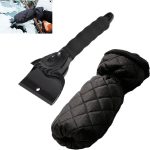 Grattoir à Glace avec Gant raclette Pare Brise,Doublure chauffante,Bande élastique enserré, de Glace Gratte Glace Voiture Professionnel Rencontre Le Meilleur grattoir Pare Brise Voiture Gant