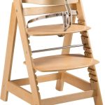 roba Chaise Haute Évolutive en Bois Naturel Sit Up Click – Hauteur Réglable par un Seul Clic – Certifiée EPH – de 6 Mois jusqu&rsquo;à 50 kg – avec Barre de Sécurité