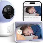 BOIFUN Smart Babyphone Camera 5&Prime; 2K, Connecté Via WiFi ou Mode Local, Vision Nocturne sans Lumière Visible, Détection & Alerte Pleurs/Mouvements/Température/Humidité, Suivi Auto 360°, Autonomie 17h