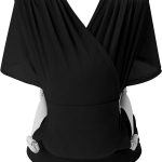 SONARIN Respirante Echarpe de Portage,Porte-bébé Ergonomique Extensible Bébé Sling Écharpe Porte Bébé Portebébé Ventral Légère Portable pour Nouveau-né Tout-petit jusqu&rsquo;à 15 kg(Noir)