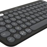 Logitech Pebble Keys 2 K380s clavier sans fil Bluetooth multidispositif, raccourcis personnalisables, fin et portable, Easy-Switch pour Windows, macOS, iPadOS, Android, ChromeOS, FR AZERTY – Graphite
