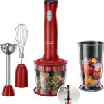 Russell Hobbs Mixeur Plongeant [ 3en1: Mixe, hache, fouet] Blender (Smoothie, sauce, aliments bébé, glace pilée, gâteau etc, lave-vaisselle, Bol doseur 700ml, hachoir 500ml, antiéclaboussure) 24700-56