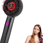 2 en 1 brosse masseur cuir chevelu électrique,masseurs de tête, 3 modes pour massage et soin du cuir chevelu,masseur tete cheveux (noir)