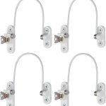 4Pcs Securite Fenetre Enfant, Securite Placard Enfant avec Clés, Fermeture Bloc Fenetre Securite Enfant pour Bloque Porte Placard Armoire Tiroir Laveuse avec Vis (Blanc)