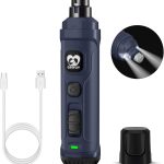 Casfuy Lime à Ongle Chien avec 2 lumières LED – Puissant Coupe-Ongles électrique à 2 Vitesses pour Animaux de Compagnie Outil de meulage Silencieux pour Petits, Moyens et Grands Chiens Chats