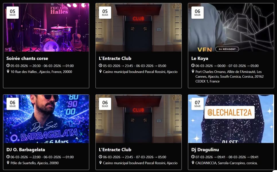 Événements musicaux en Corse : découvrez la programmation de cette saison 2023.