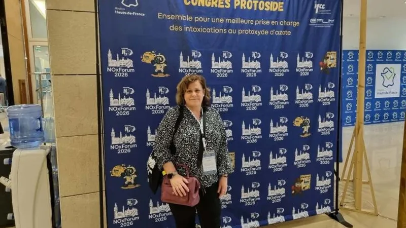Amandine Scattarreggia à Lille au NOxforum, le congrès consacré à la prévention et aux intoxications au protoxyde d'azote.