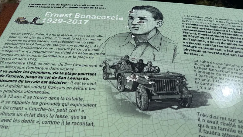 La plaque rendant hommage au résistant Ernest Bonacoscia a également été dégradée.