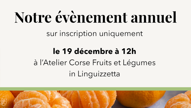 L'évènement annuel de FemuQuì se déroulera à l'Atelier Corse Fruits et Légumes à Linguizzetta