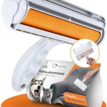 FusselMonster® Rouleau Anti-Poils réutilisable pour Chiens et Chats – Éliminateur Efficace de Poils d’Animaux sur canapé, Tapis et Voiture – Brosse Anti-Peluches Pratique et Durable (Blanc)