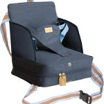 roba Réhausseur de Chaise pour Bébé – de 6 Mois à 3 Ans – Jusqu&rsquo;à 15 kg – Coussin Gonflable pour Maison et Voyage – Convient à Toutes les Chaises avec Dossier – Bleu