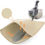 Ycozy Tapis Litiere Chat 60 x 40cm – Tapis pour Bac à Litière pour Chat EVA Double Couche – Tapis Sortie de Litiere Chat Imperméable/Résistance à l&rsquo;Urine Facile à Nettoyer