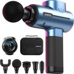 RENPHO Pistolet de Massage, Massage Gun pour Tissus Profonds, Pistolet de Massage du Dos avec Chargement USB C pour la Relaxation du Massage Musculaire, Meilleur Cadeau pour la Famille, Bleu