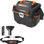 WORX Aspirateur sans Fil Eau et poussières Brushless 20V WX031.9, Moteur 300W, réservoir 11L, livré avec buse Large, suceur Plat, Tuyau Flexible, bandoulière, sans Batterie ni Chargeur