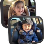 Funbliss Retroviseur Voiture Bébé 2-Pack – Miroir Voiture Bébé Incassable et Anti-Vibration – Angle Ajustable à 360° – Vue Large et Claire Pour Siège Auto – Accessoire de Voyage Sécurisé Pour Bébé