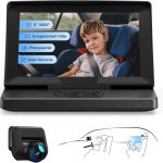 WOLFANG Miroir Voiture Bébé HD 1080P Retroviseur Voiture Bebe, USB-C Plug and Play Installation facile, moniteur pour bébé avec écran de 5 pouces et caméra de vision nocturne