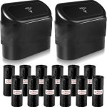 2pcs Poubelle Voiture Poubelle Voiture Multifonctions avec Couvercle Portable Poubelle de Voiture avec 240 Sacs, Étanche Portable Suspendu Panier Voiture pour Maison, Bureau, Cuisine, Salon