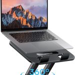 OMOTON Support Ordinateur Portable, Support PC Portable Réglable, rehausseur Ordinateur Portable Rotation 360°, Laptop Stand Pliable Ergonomique pour Tous MacBook Autres 10&Prime;-15&Prime; Laptops